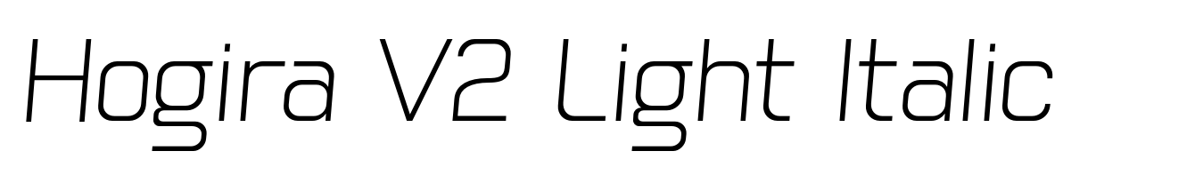 Hogira V2 Light Italic